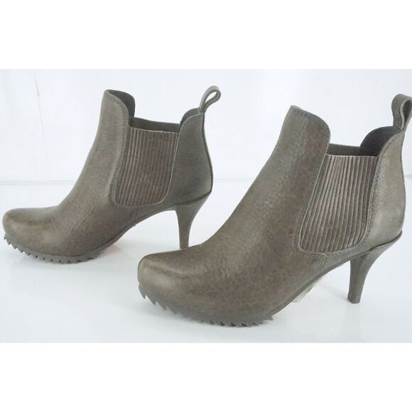 Pedro Garcia Brown Leather Justine Chelsea Stretch Ankle Boots